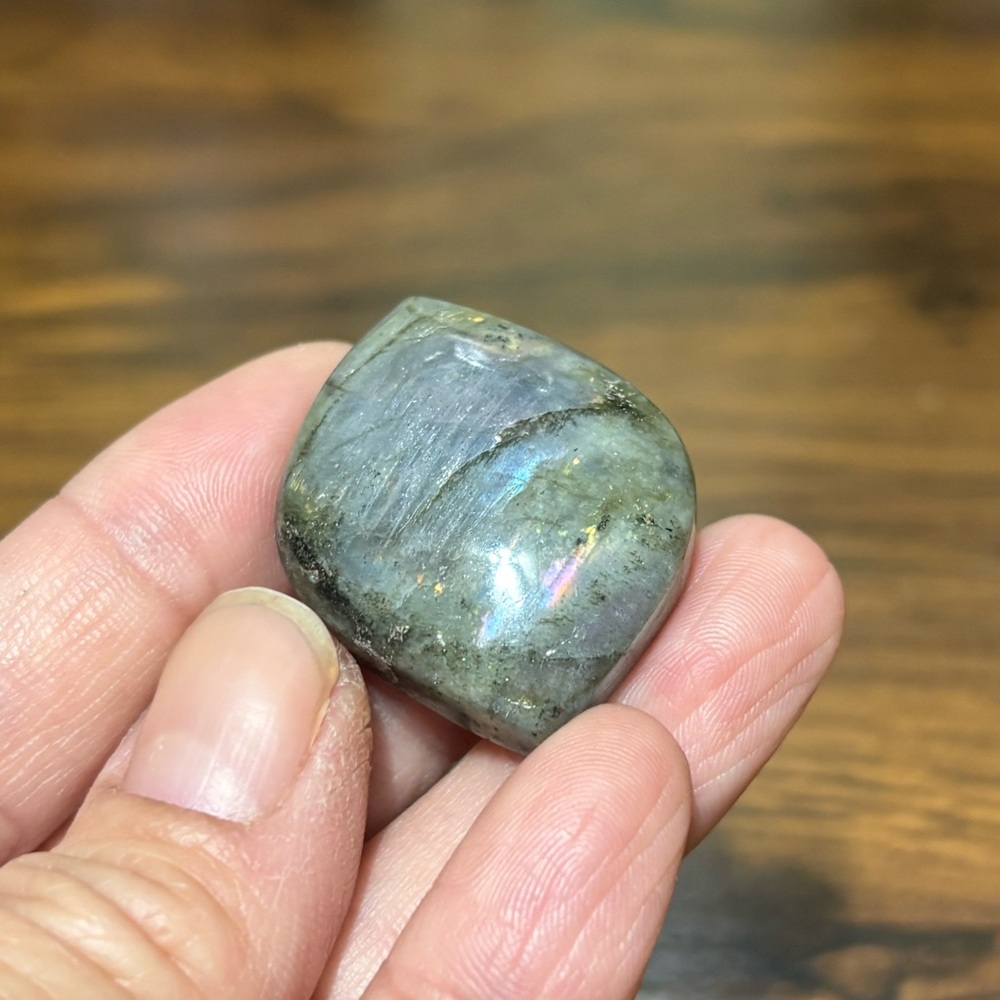 Rainbow flash labradorite cabochon